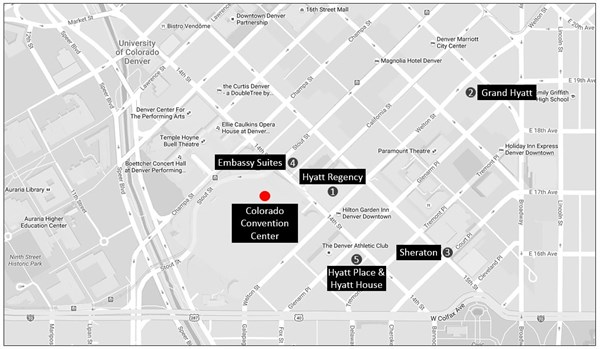 Denver Map Hotel
